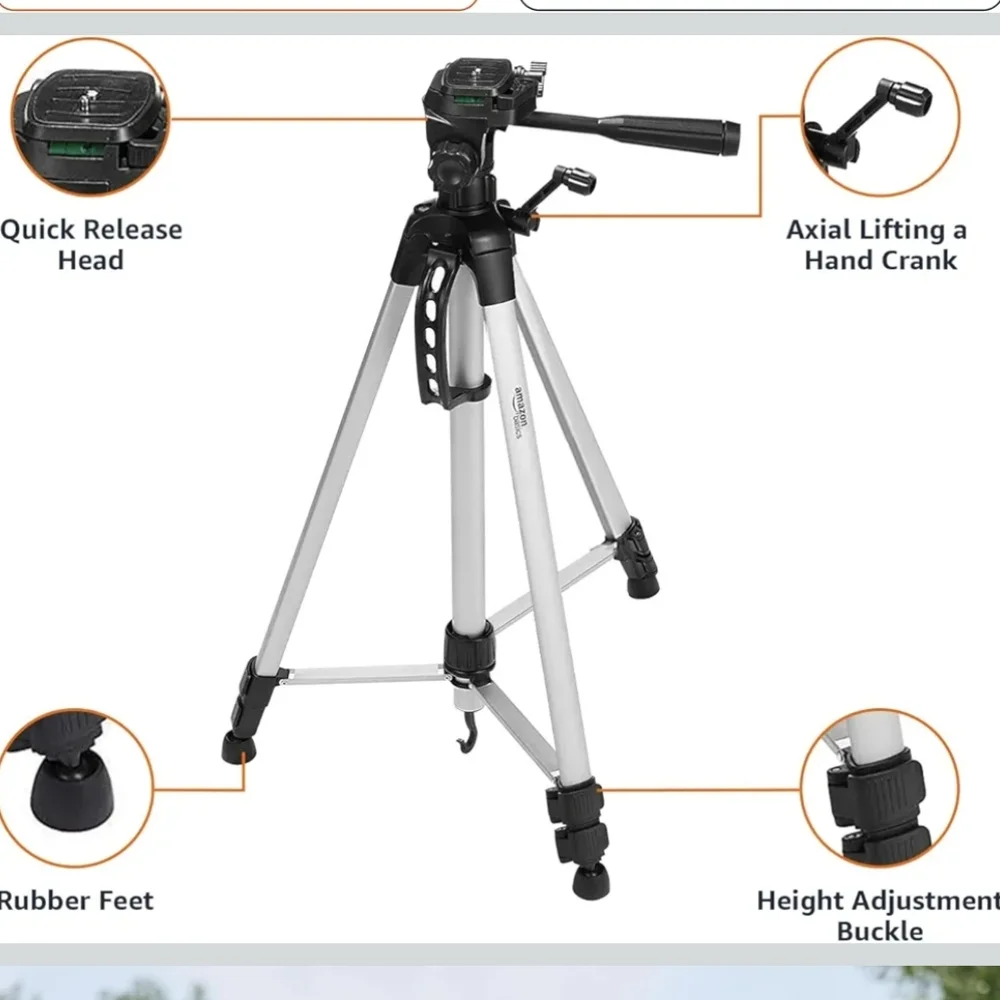 Versatile Silver Camera Tripod